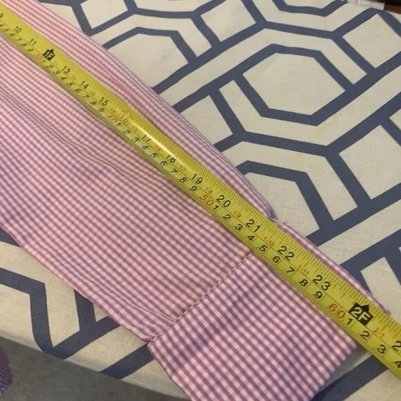 Camila Coelho Elliot Shirt Dress Gingham Check Pink Lilac White - Small - Picture 15 of 16